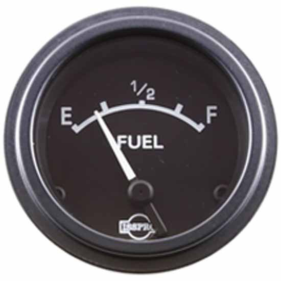 Isspro Fuel Level Gauge 0-90 OHMS W/ Negative Ground, Black Face, White Pointer, Black Bezel