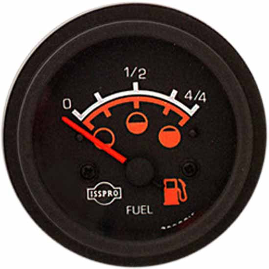 Fuel Level Gauge 240-33 Ohms W/ Black Face, Red Pointer, Black Bezel