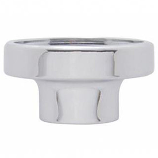 Small Chrome Aluminum Dash Knob W/ Groove For Sticker - Hex Mount