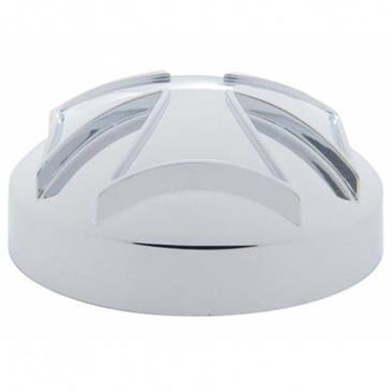 Chrome Iron Cross Air Valve Knob Cover - Snap On