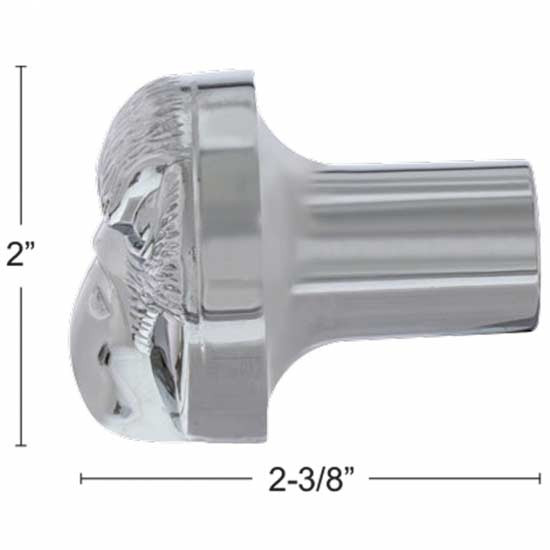 Chrome 3D Eagle Face Air Valve Knob