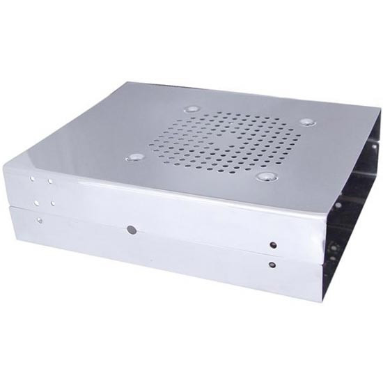 Stainless CB Case With Front Mic, Output & Speaker Hole For Uniden & Cobra