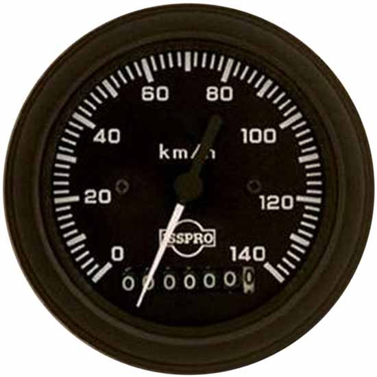 Isspro 3.375 Inch Electric Speedometer W/ Odometer, Microprocessor, Black Bezel