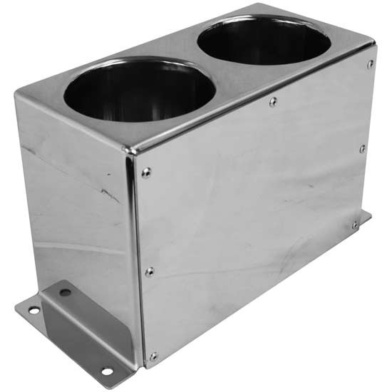 Twelve Gauge Customs Stainless Steel Dual Cup Holder