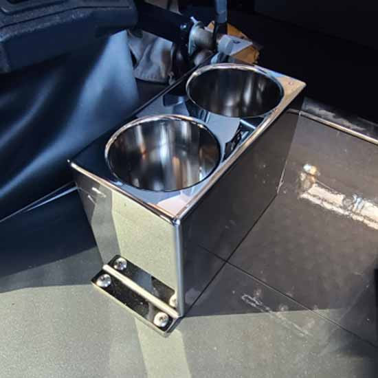 9 X 8.5 X 4.25 Inch Stainless Steel Dual Cup Holder
