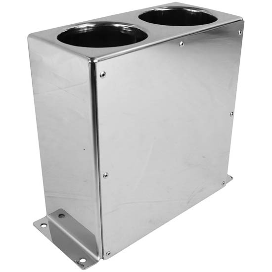 9 X 8.5 X 4.25 Inch Stainless Steel Dual Cup Holder
