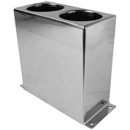 9 X 8.5 X 4.25 Inch Stainless Steel Dual Cup Holder