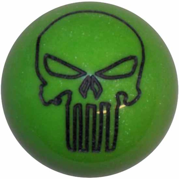 2.125 Inch Punisher Skull Gotta Have It Green Brake Knob For Threaded Dash Air Brake Valve