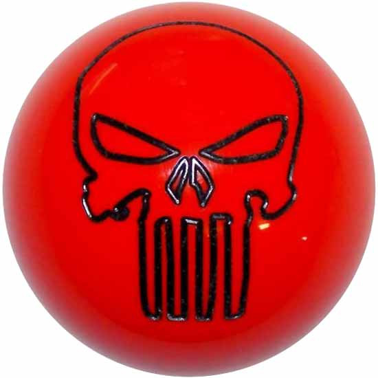 2.125 Inch Punisher Skull Dark Orange Brake Knob For Threaded Dash Air Brake Valve