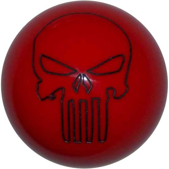 2.125 Inch Punisher Skull Red Brake Knob- Threaded