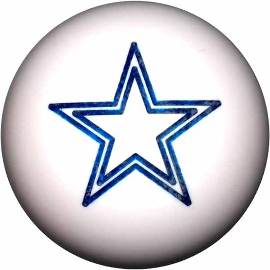 2.125 Inch White Star Brake Knob For Threaded Dash Air Brake Valve