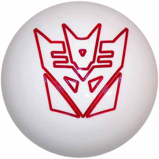2.125 Inch White Decepticon Brake Knob For Threaded Dash Air Brake Valve