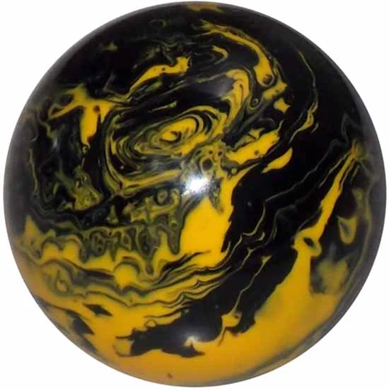 2.125 Inch Marbled Black/Yellow Brake Knob For Threaded Dash Air Brake Valve