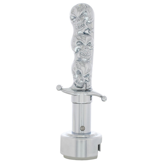 Gearshift Knob For 13/15/18 Speed - Chrome Skull Dagger