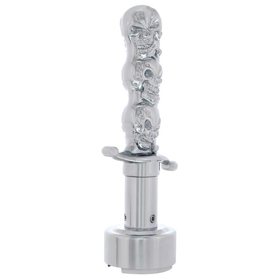 Gearshift Knob For 13/15/18 Speed - Chrome Skull Dagger
