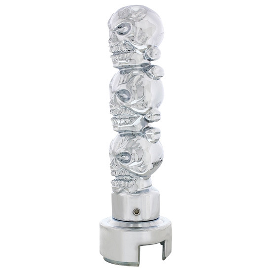 Gearshift Knob For 13/15/18 Speed - Chrome 3 Skull