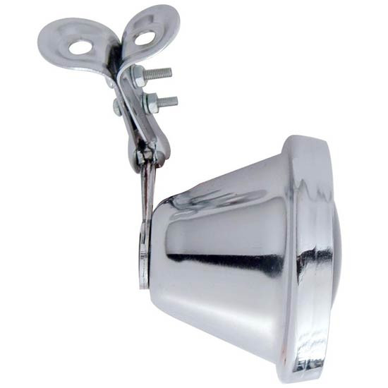 Vintage Anti-Glare Interior Light W/ Chrome Plated Housing And Purple Lens