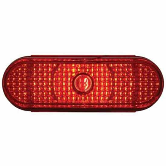Oval Crystal Stop, Turn & Tail Light - Red Lens