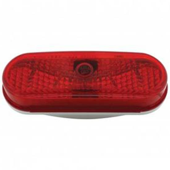 Oval Crystal Stop, Turn & Tail Light - Red Lens