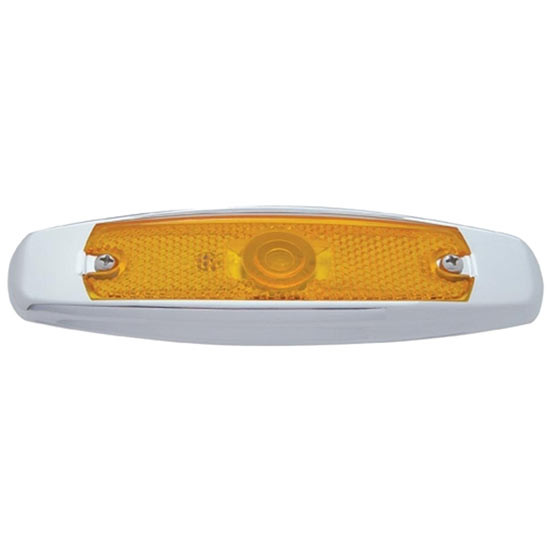 Rectangular Clearance & Marker Light  - Amber LED / Amber Lens For Peterbilt
