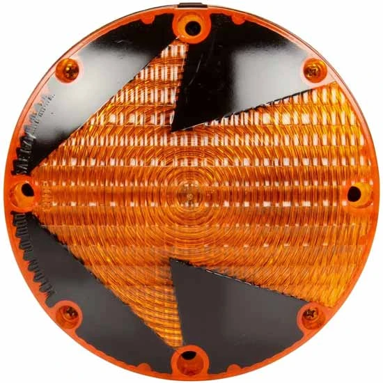 Round Turn Signal Lamp W/ Amber Arrow School Bus Style 1156 Bulb