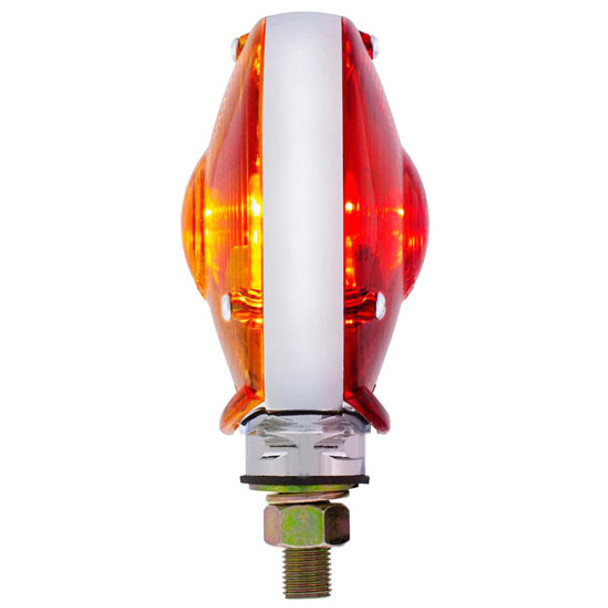Double Face Turn Signal Light W/ 1156 Bulb - Amber Front / Red Back
