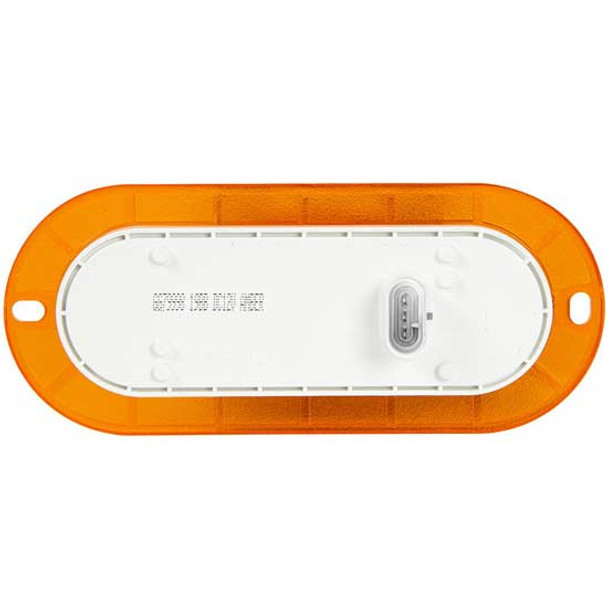 Amber LED Amber Lens Oval Flange Mount Side Marker, Turn Signal Light