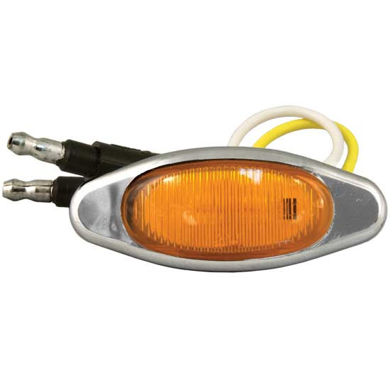 2 Diode Amber LED Amber Lens Mini Lights W/ Male Bullet Plugs