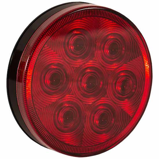 4 Inch Round 7 Diode Red LED Stop/Turn/Tail Light