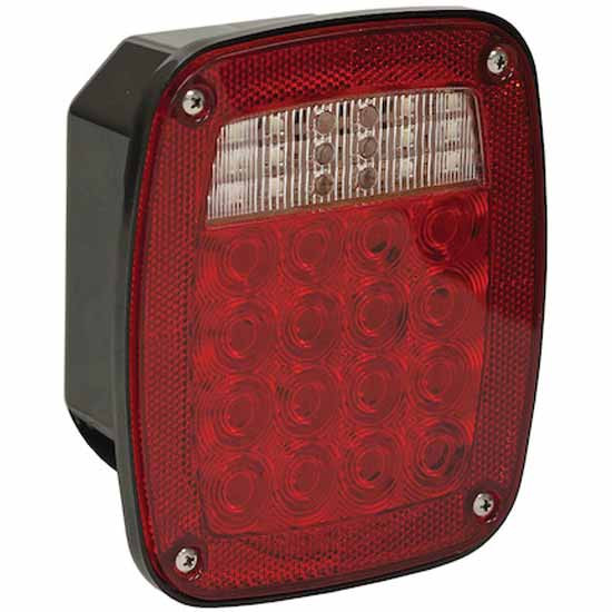 5.75 Inch Red Stop/Turn/Tail Light, Passenger Side