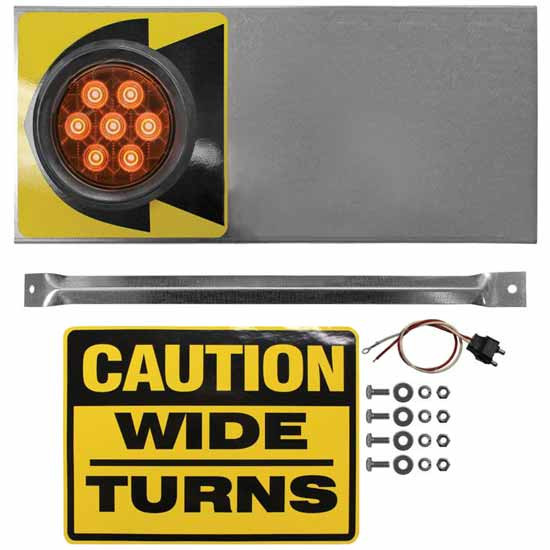 4 Inch Wide Rubber-Mounted Sealed Amber LED Turn Signal