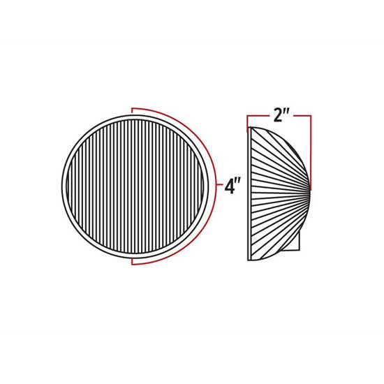 4 Inch Round Clear Lens LED Backup Light 19 Diodes