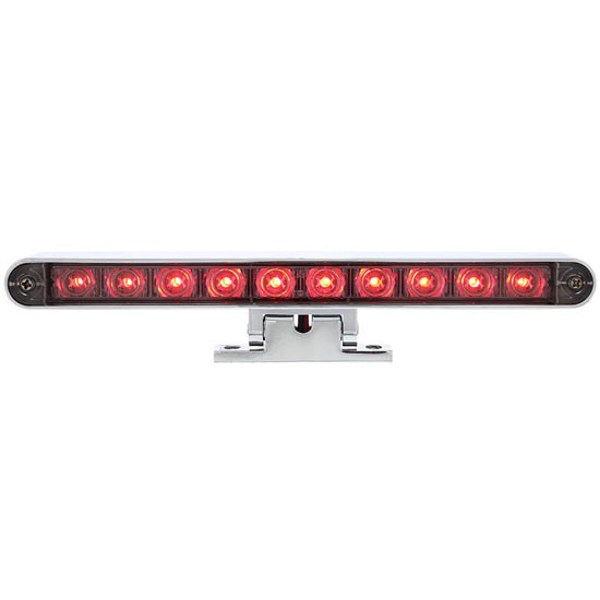 10 LED Dual Function 3rd Brake Light W/ Chrome Swivel Pedestal Base - Red LED / Clear Lens