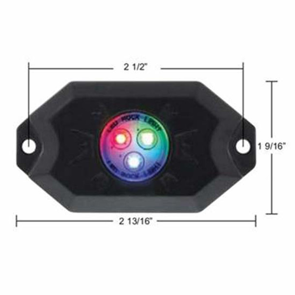 Bluetooth RGB Multi-Color 500 Lumen LED Rock Light - 4 Piece