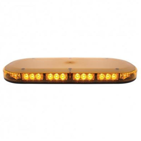 42 High Power LED Micro Warning Light Bar Magnet Mount - Amber Lens