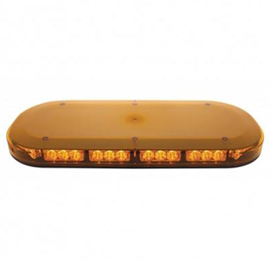 42 High Power LED Micro Warning Light Bar Permanent Mount - Amber Lens