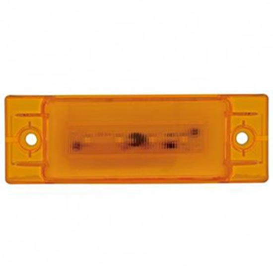 16 LED Rectangular Glo-Light Clearance Marker Light, 11/16 Inch - Amber LED / Amber Lens