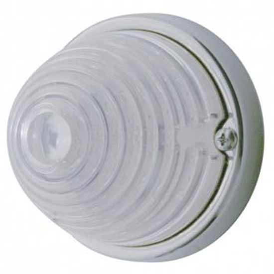 17 LED Beehive Cab Light W/ Flush Mount Kit - Amber LED / Clear Lens