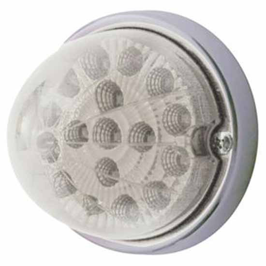 17 LED Watermelon Clear Reflector Flush Mount Kit - Amber LED /Clear Lens