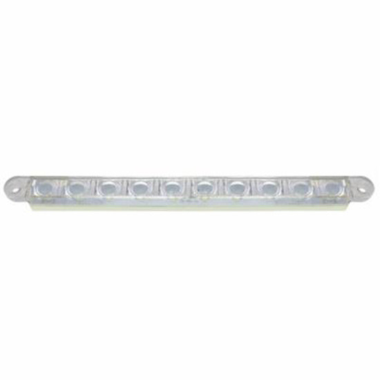 9 Inch 10 LED Auxiliary Light Bar - White LED / Clear Lens