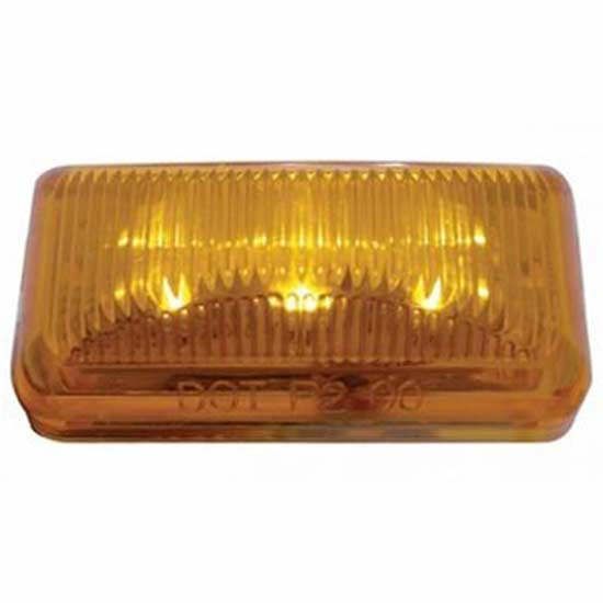 6 LED Rectangular Clearance/ Marker Light - Amber LED/ Amber Lens