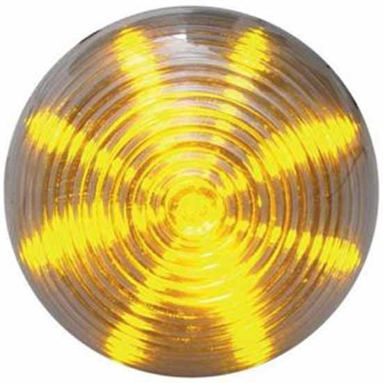 13 LED 2-1/2 Inch Beehive Clearance/Marker Light - Amber LED/ Clear Lens