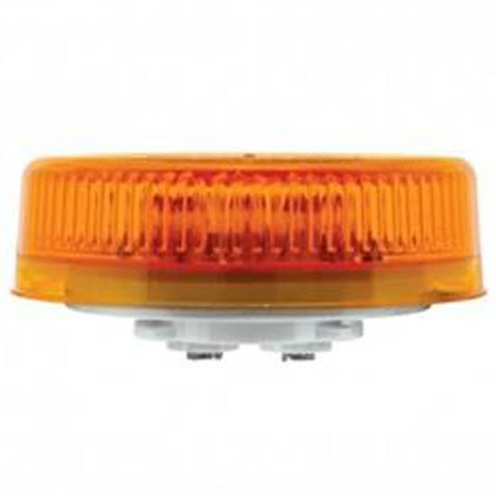 2.5 Inch Reflectorized Clearance Marker Light - 8 Amber LED / Amber Lens