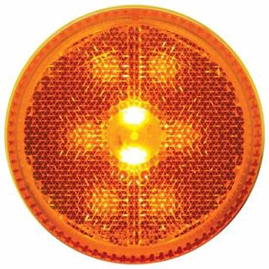 2.5 Inch Reflectorized Clearance Marker Light Kit - 8 Amber LED / Amber Lens