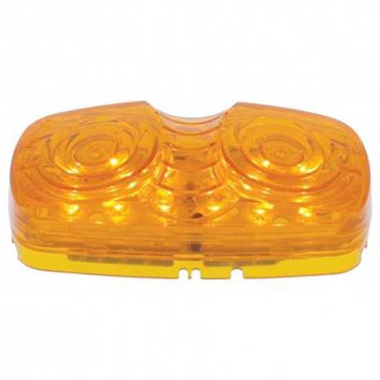 12 LED Rectangular Clearance/Marker Light - Amber LED/ Amber Lens