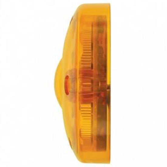 15 LED 3 Inch Rnd Dual Function Reflector Double Face Light - Amber LED / Amber Lens