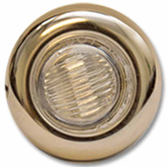 3/4 Inch Round Bullseye Marker Light - Amber LED / Clear Lens