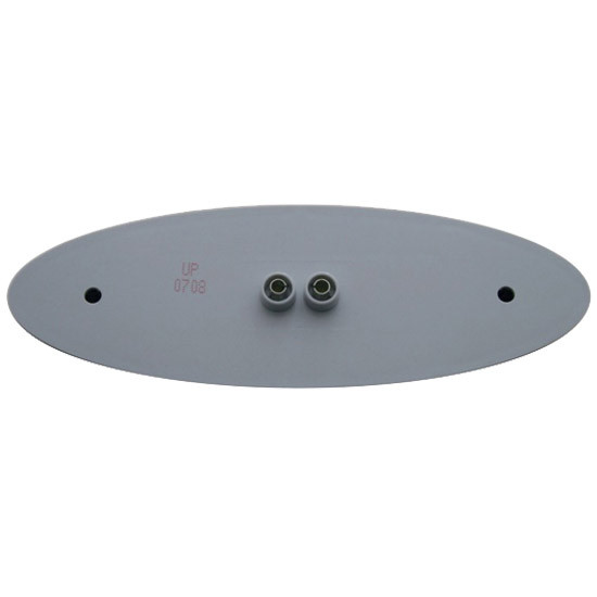 Chrome LED Clearance Oval Marker Light - Amber LED / Clear Lens