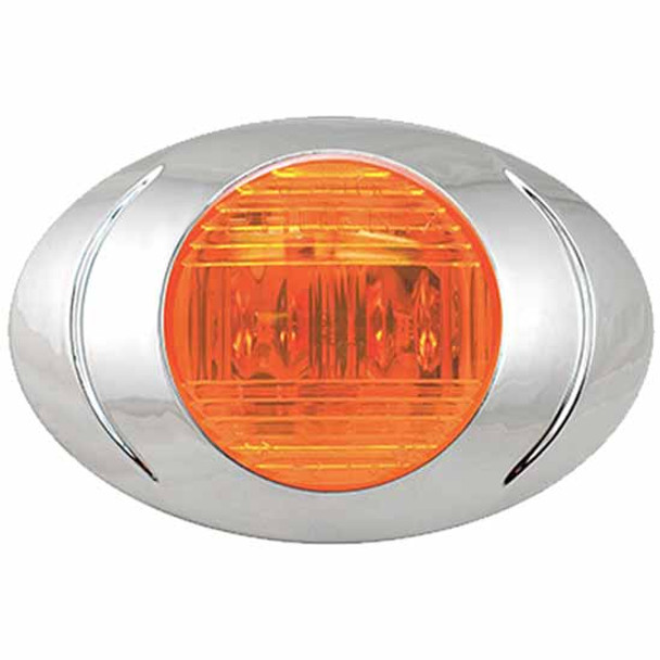 Amber P3 LED Bullet Pigtail Light Amber Lens