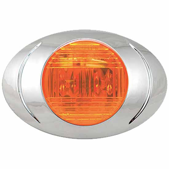 Amber P3 LED Bullet Pigtail Light Amber Lens